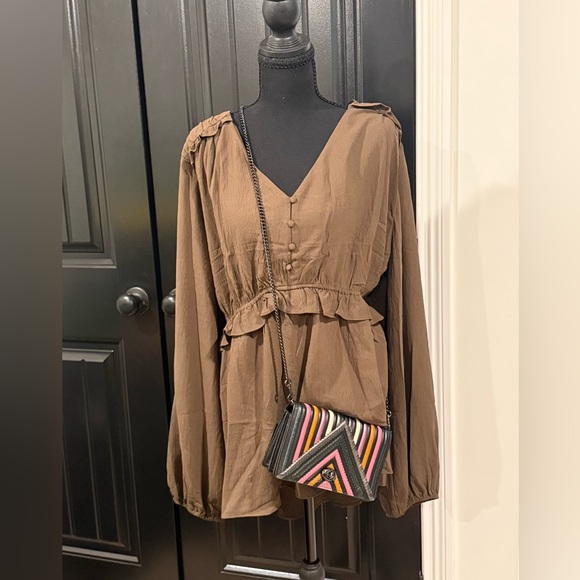 Coach 1941 Foldover Chain Clutch Crossbody Quilted Striped 27091 - Picture 2 of 16